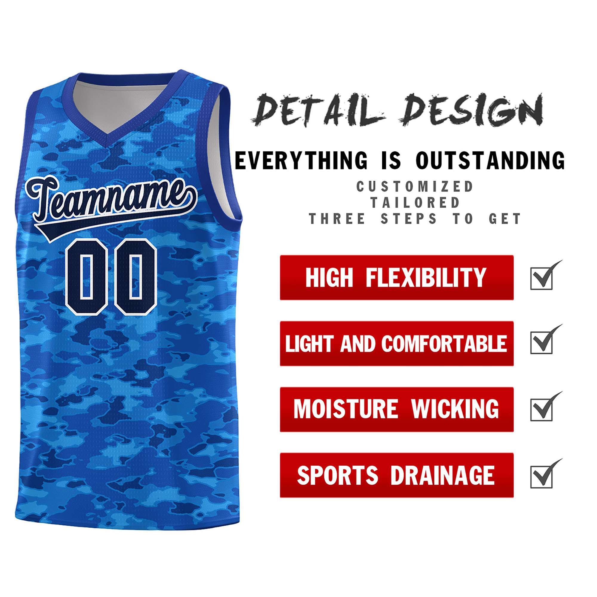 Custom Personalized Camo Sets Sports Uniform Basketball Jersey