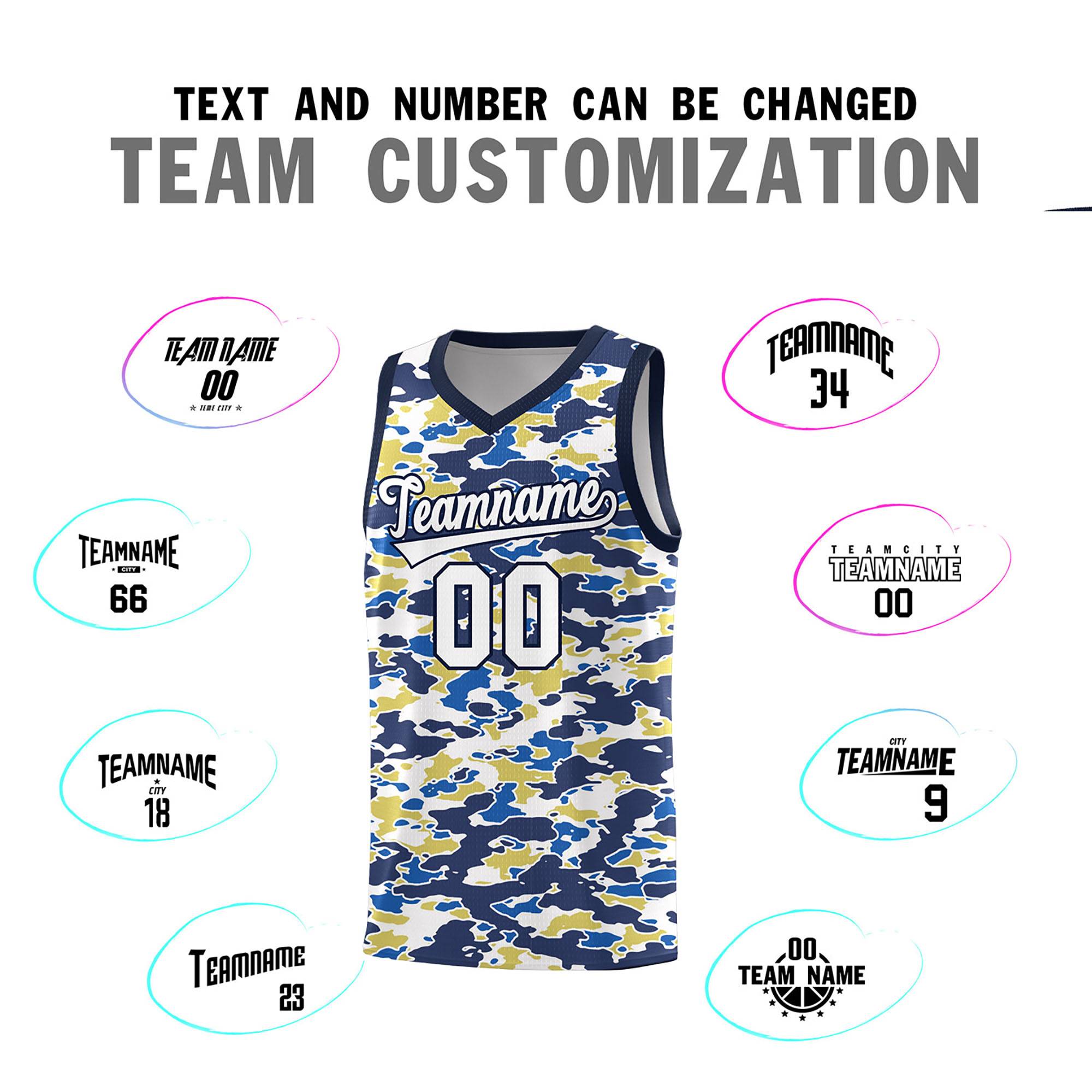 Custom Personalized Camo Sets Sports Uniform Basketball Jersey