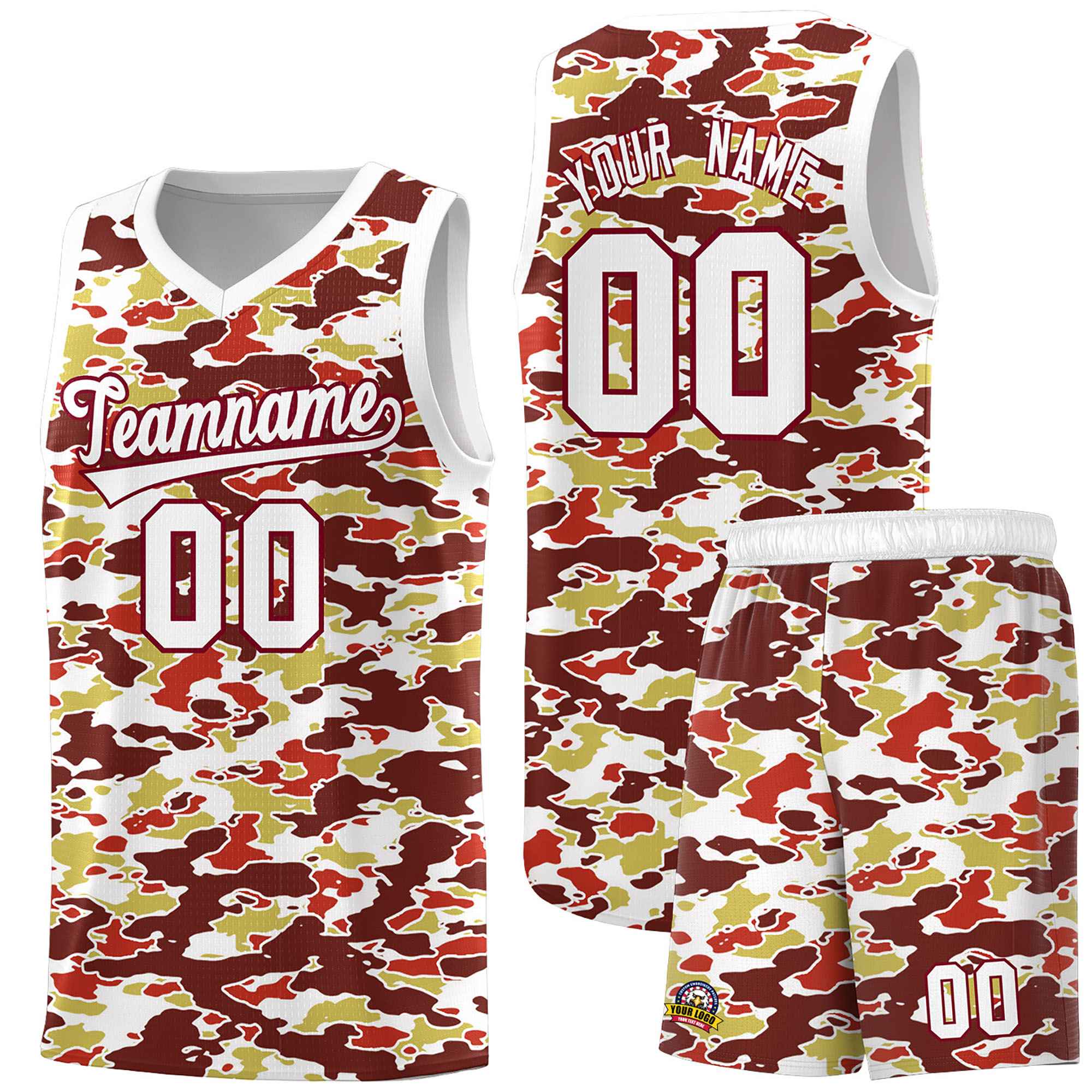 Custom Personalized Camo Sets Sports Uniform Basketball Jersey