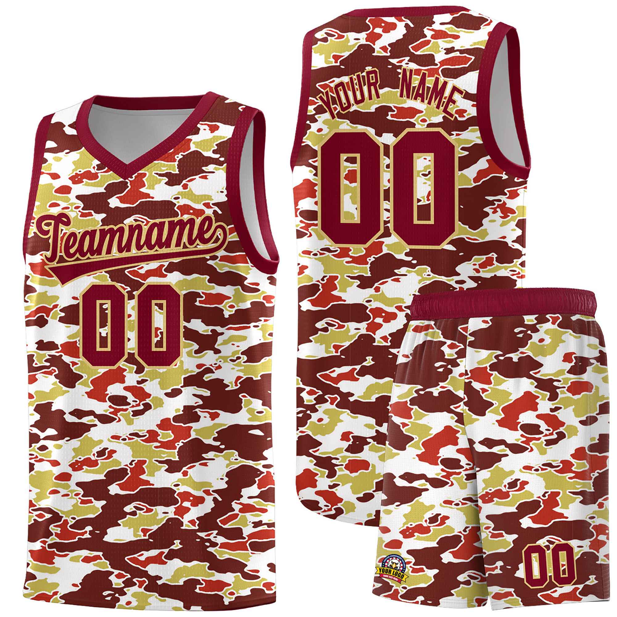 Custom Personalized Camo Sets Sports Uniform Basketball Jersey