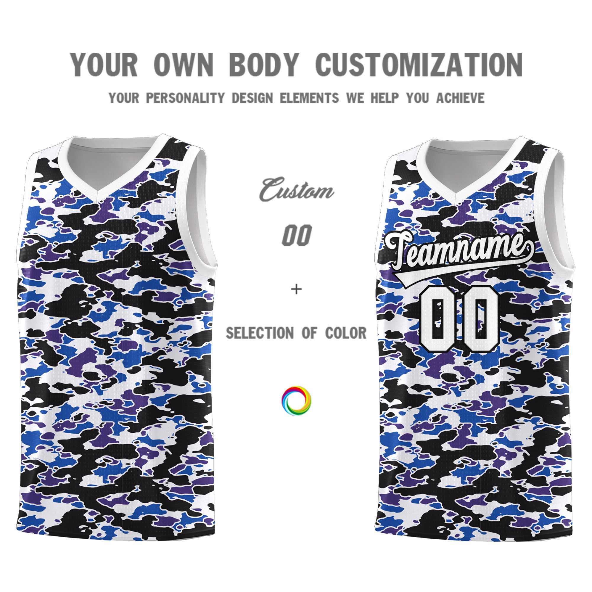 Custom Personalized Camo Sets Sports Uniform Basketball Jersey