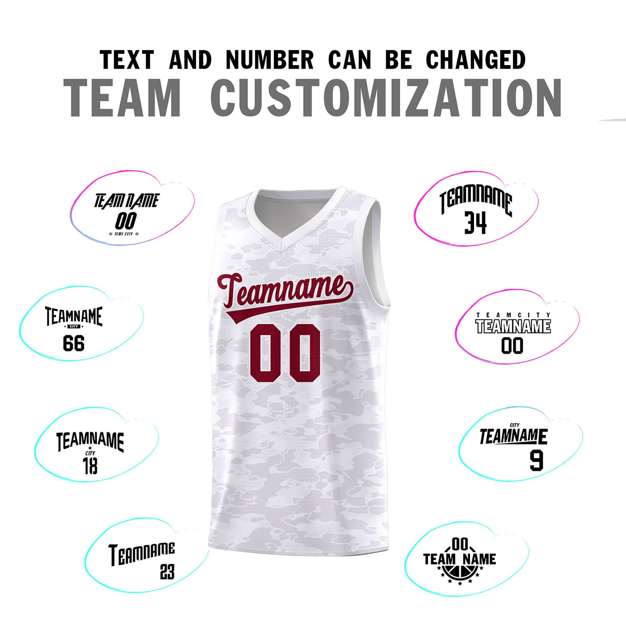 Custom Personalized Camo Sets Sports Uniform Basketball Jersey