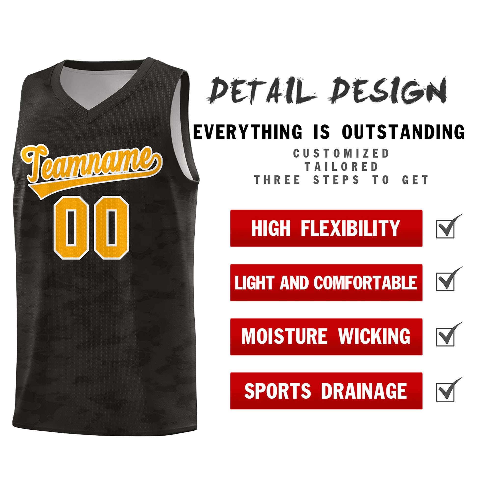 Custom Personalized Camo Sets Sports Uniform Basketball Jersey