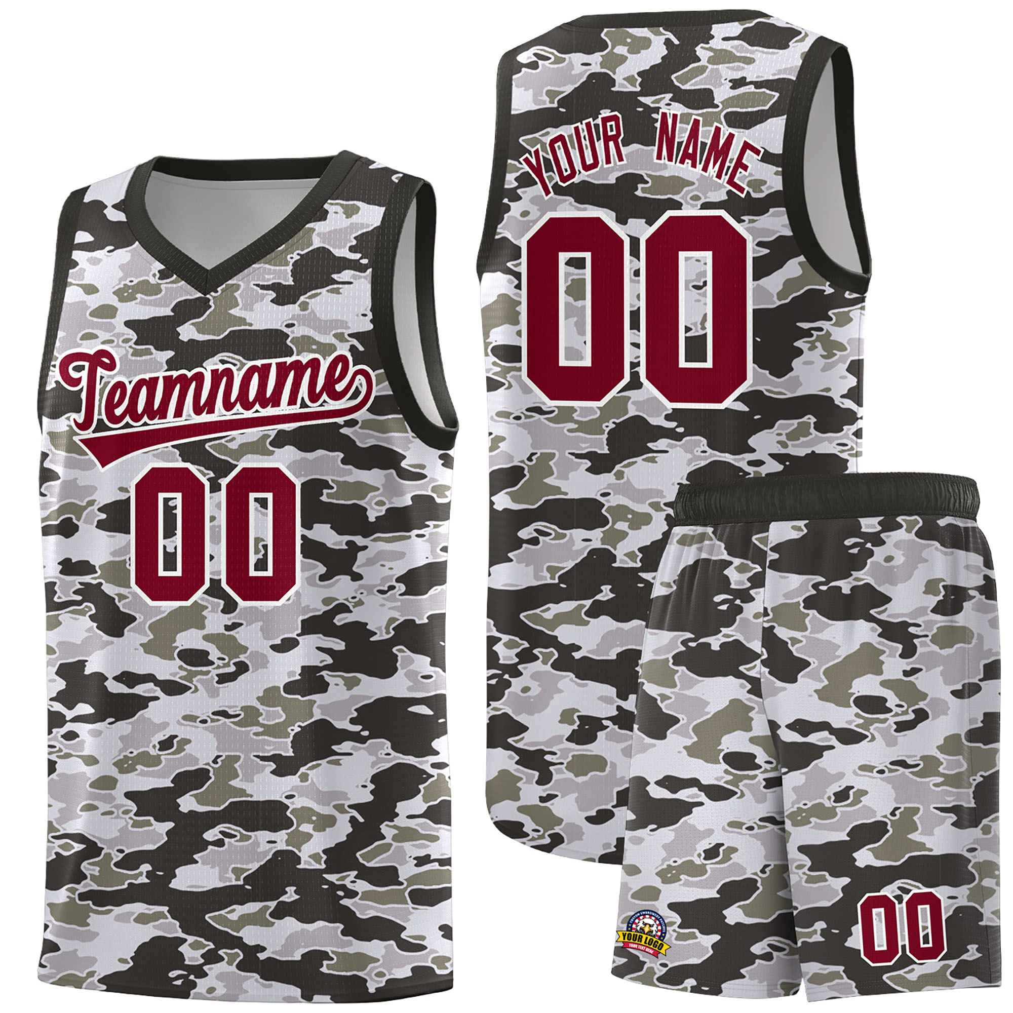 Custom Personalized Camo Sets Sports Uniform Basketball Jersey