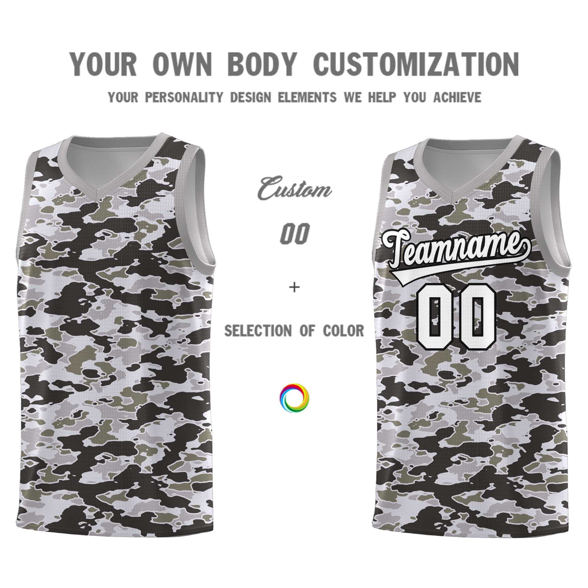 Custom Personalized Camo Sets Sports Uniform Basketball Jersey