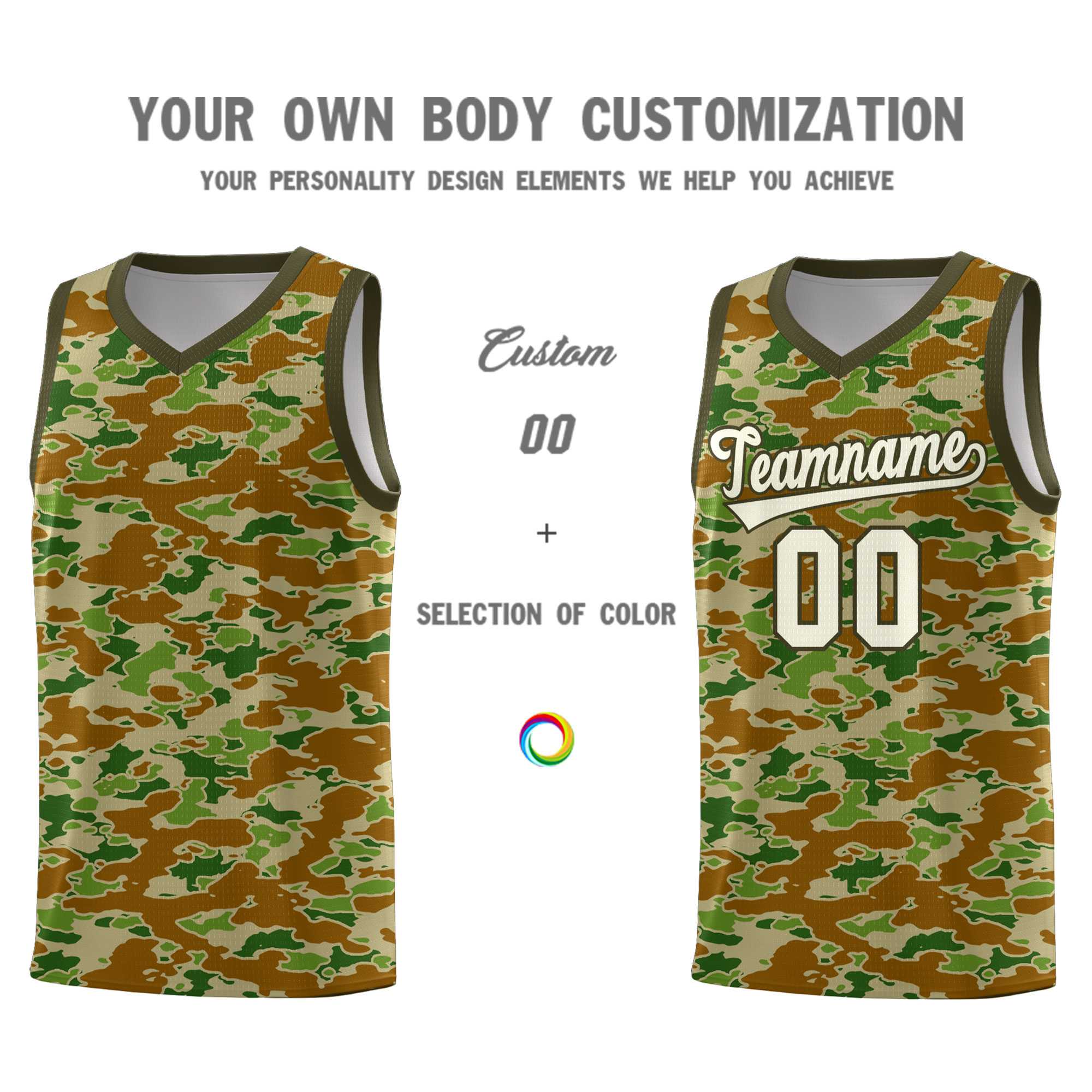 Custom Personalized Camo Sets Sports Uniform Basketball Jersey