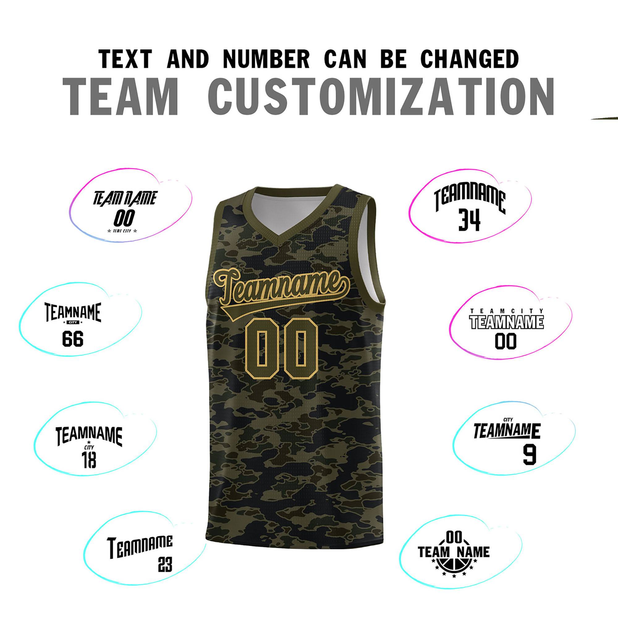 Custom Personalized Camo Sets Sports Uniform Basketball Jersey