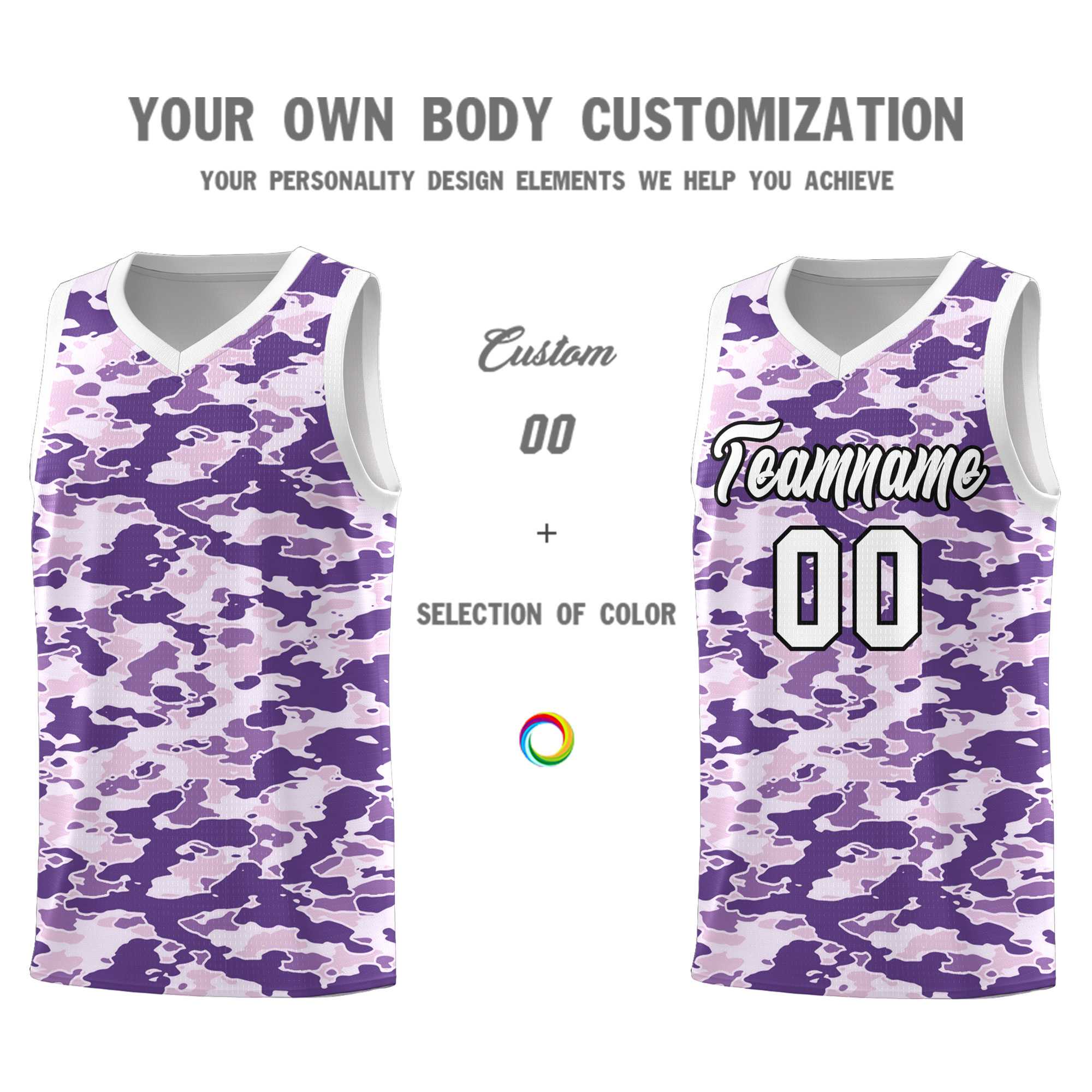 Custom Personalized Camo Sets Sports Uniform Basketball Jersey