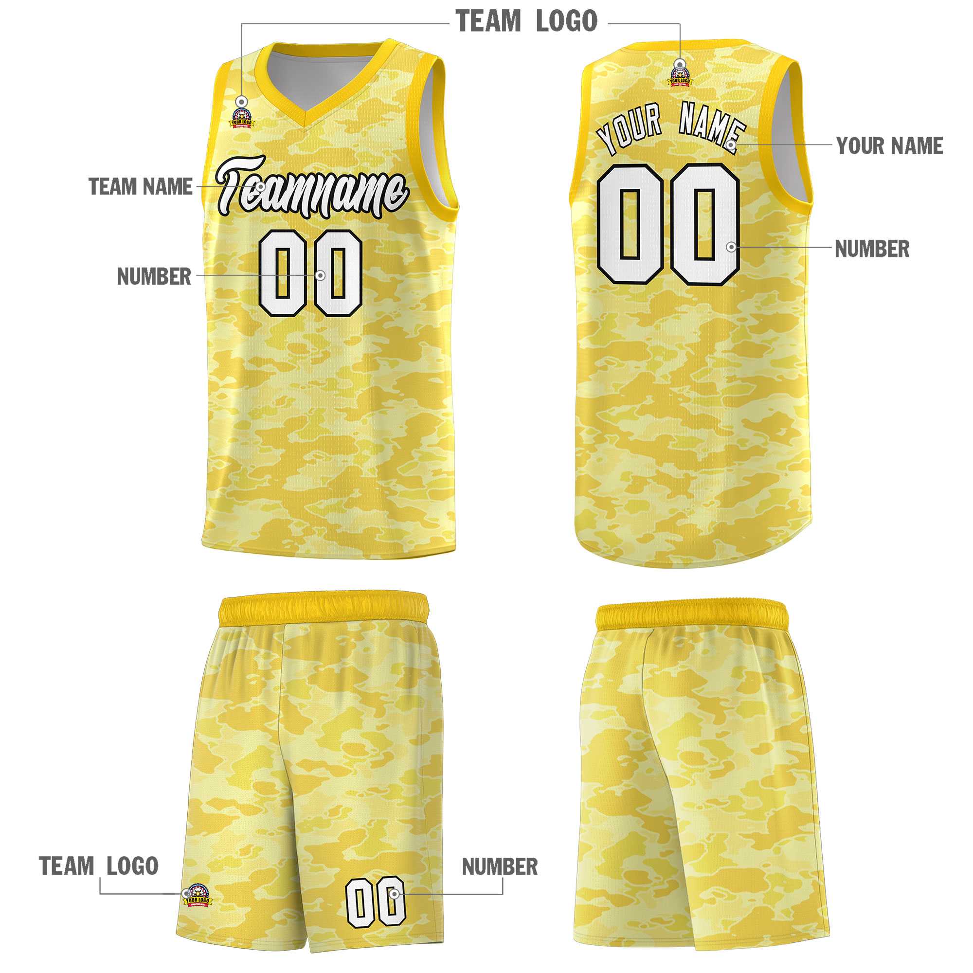 Custom Personalized Camo Sets Sports Uniform Basketball Jersey