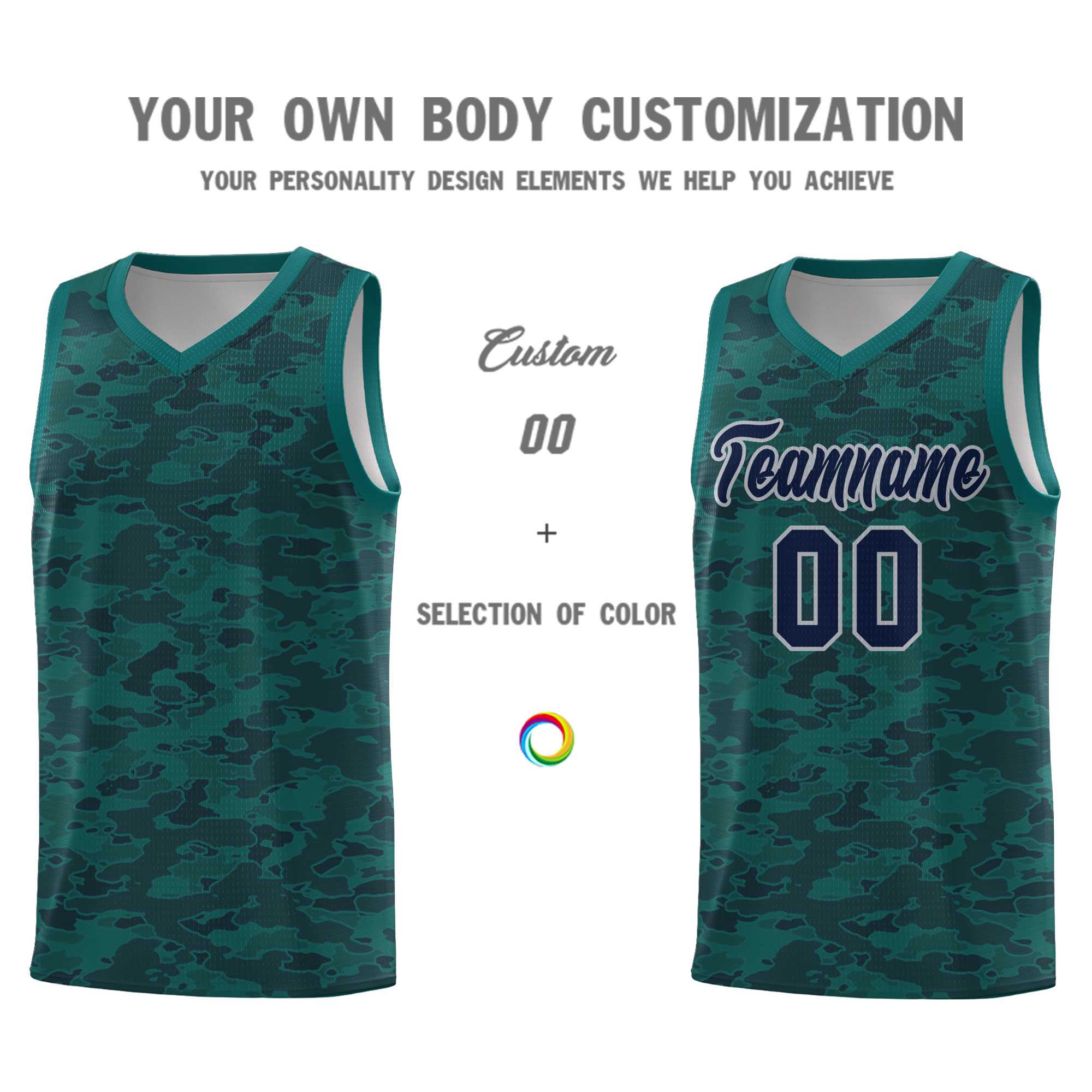 Custom Personalized Camo Sets Sports Uniform Basketball Jersey