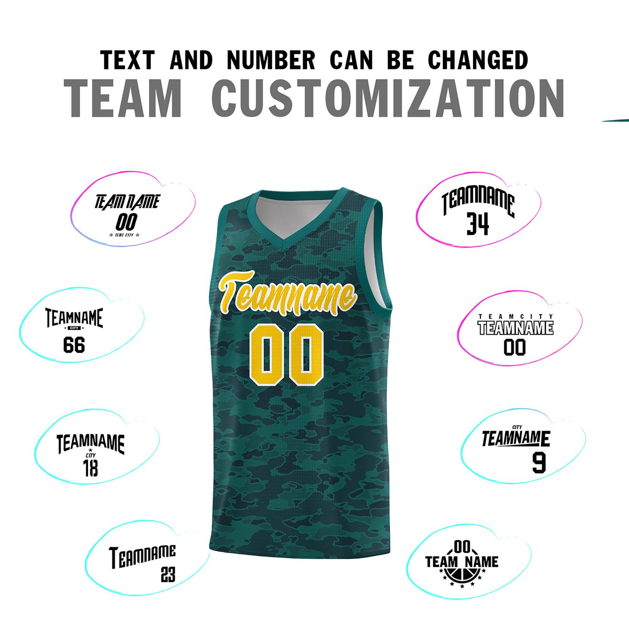 Custom Personalized Camo Sets Sports Uniform Basketball Jersey