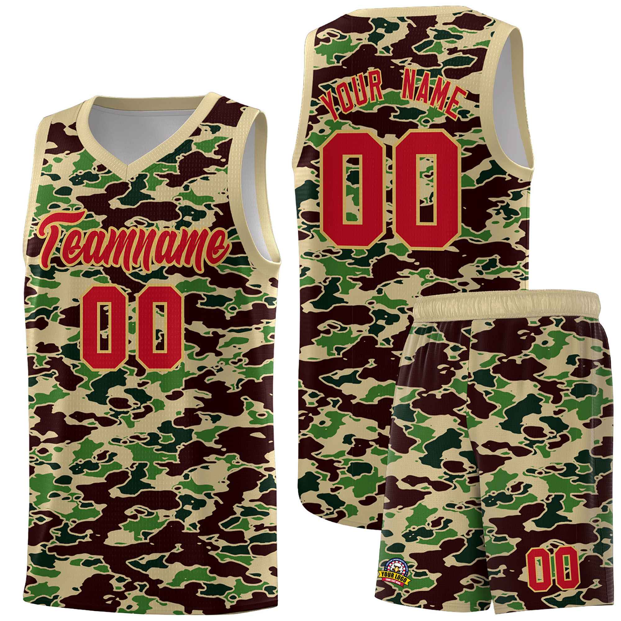 Custom Personalized Camo Sets Sports Uniform Basketball Jersey