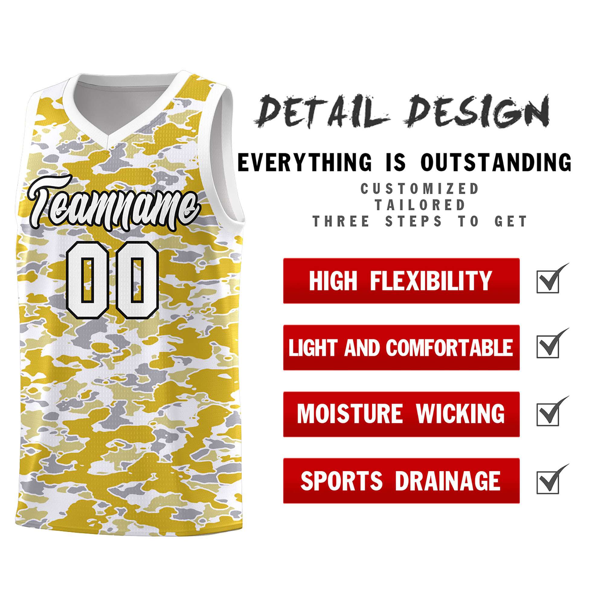 Custom Personalized Camo Sets Sports Uniform Basketball Jersey