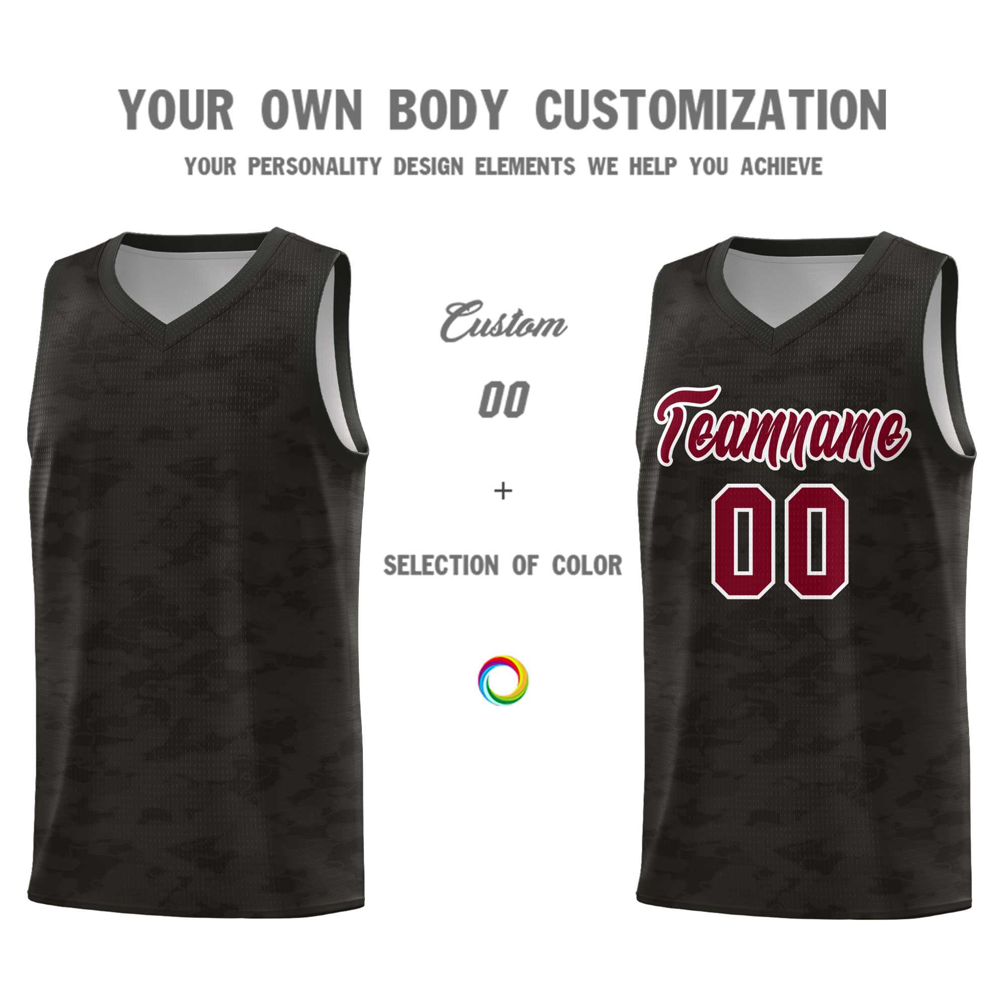 Custom Personalized Camo Sets Sports Uniform Basketball Jersey