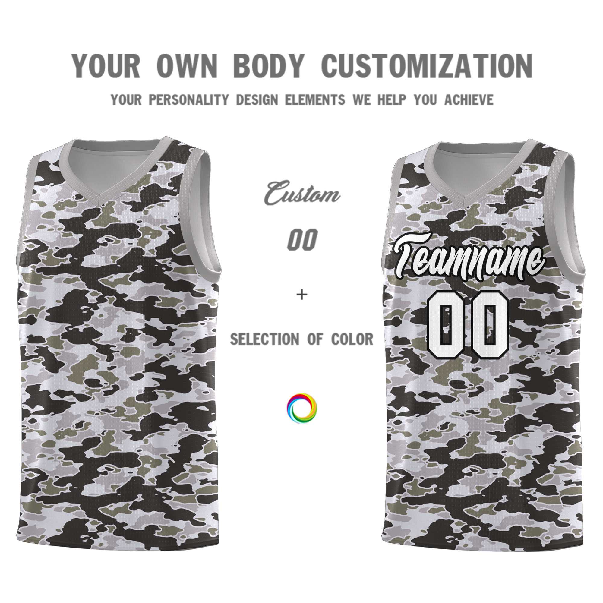 Custom Personalized Camo Sets Sports Uniform Basketball Jersey