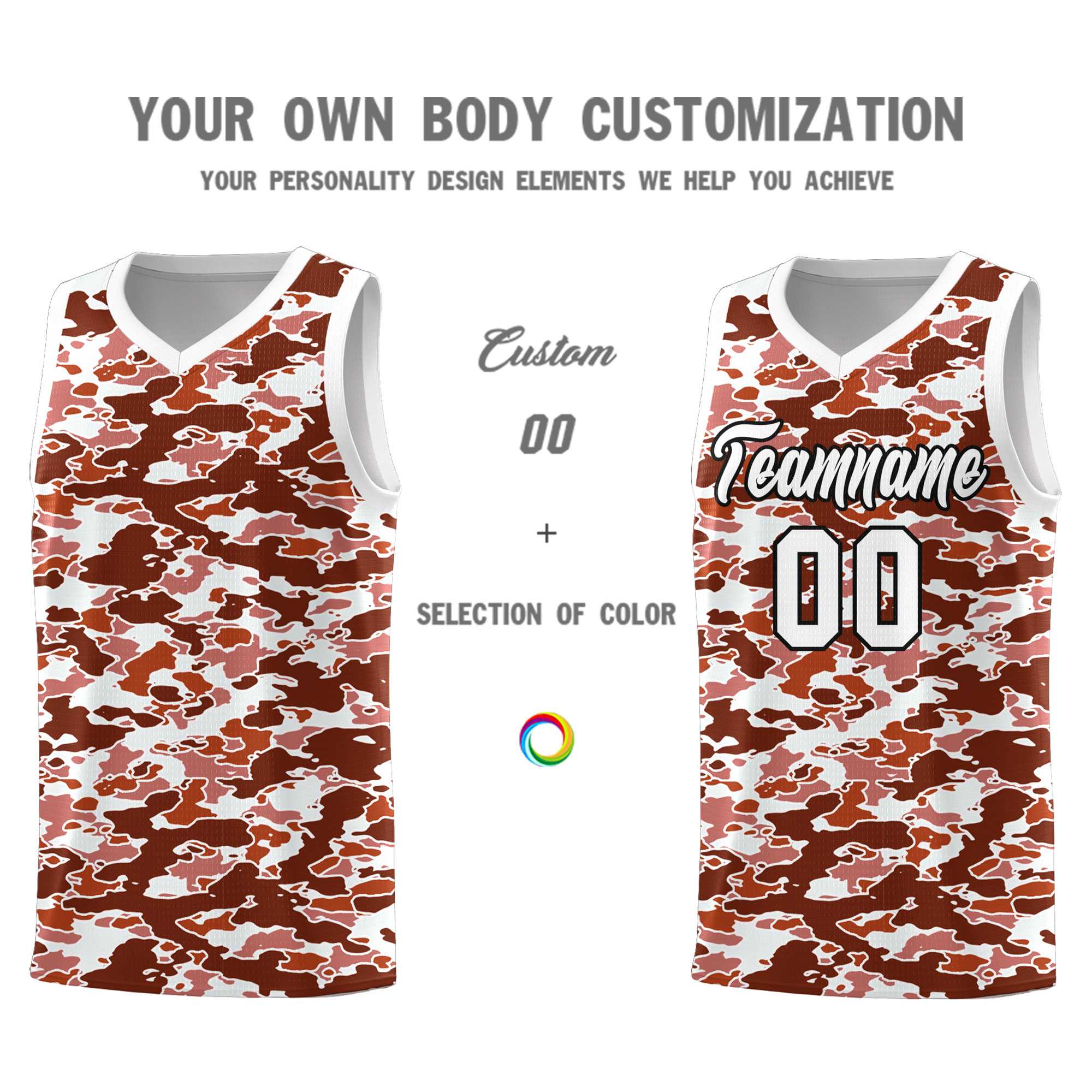 Custom Personalized Camo Sets Sports Uniform Basketball Jersey