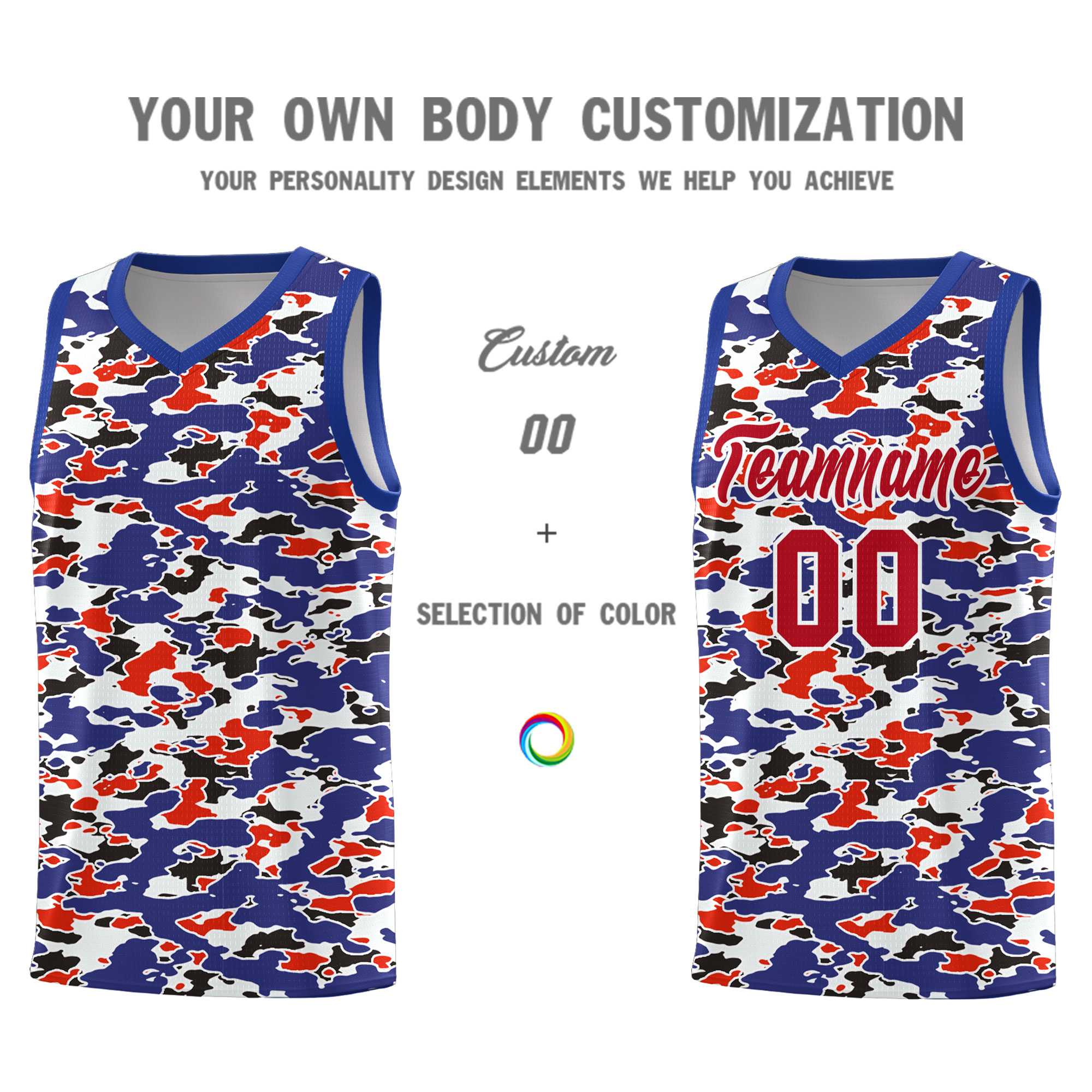 Custom Personalized Camo Sets Sports Uniform Basketball Jersey