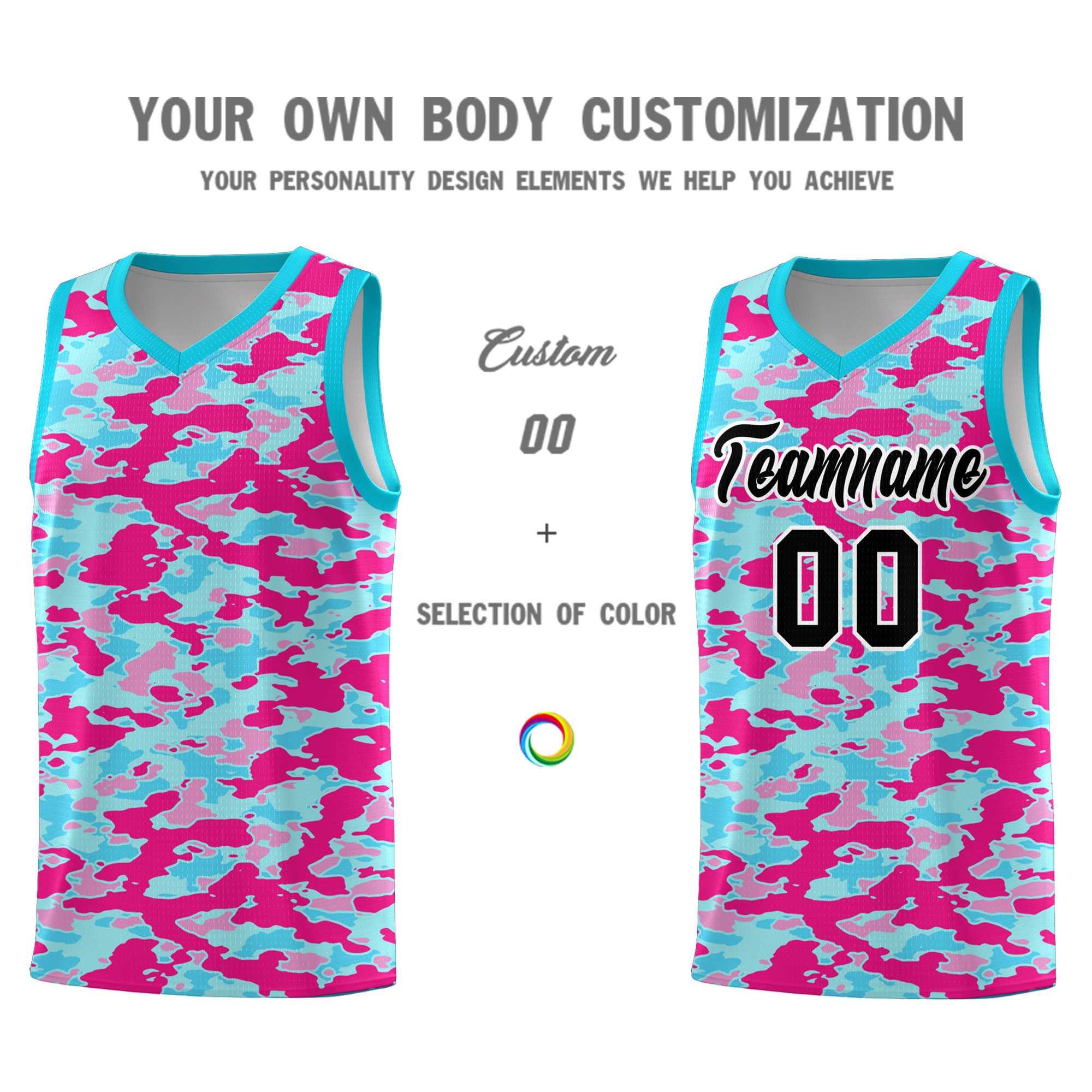 Custom Personalized Camo Sets Sports Uniform Basketball Jersey