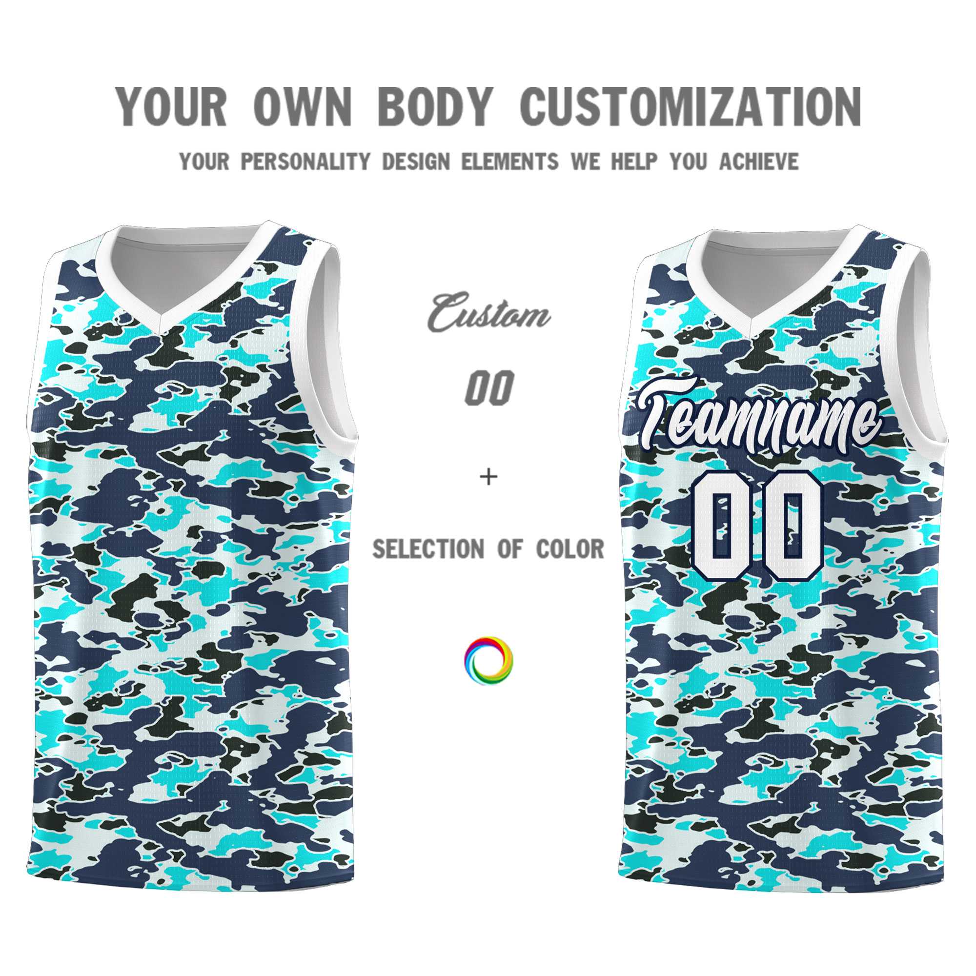 Custom Personalized Camo Sets Sports Uniform Basketball Jersey