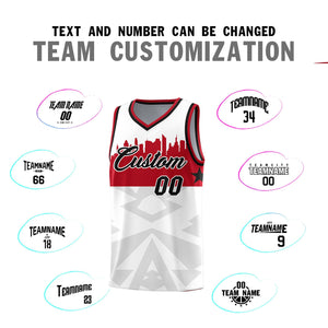 Custom White Personalized City Silhouette Pattern Sports Uniform Basketball Jersey