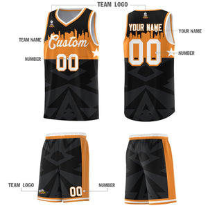 Custom Black Personalized City Silhouette Pattern Sports Uniform Basketball Jersey