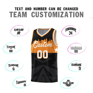 Custom Black Personalized City Silhouette Pattern Sports Uniform Basketball Jersey