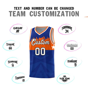 Custom Royal Personalized City Silhouette Pattern Sports Uniform Basketball Jersey