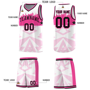 Custom White Personalized City Silhouette Pattern Sports Uniform Basketball Jersey