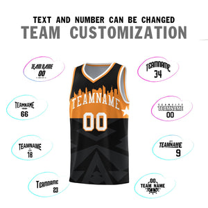 Custom Black Personalized City Silhouette Pattern Sports Uniform Basketball Jersey