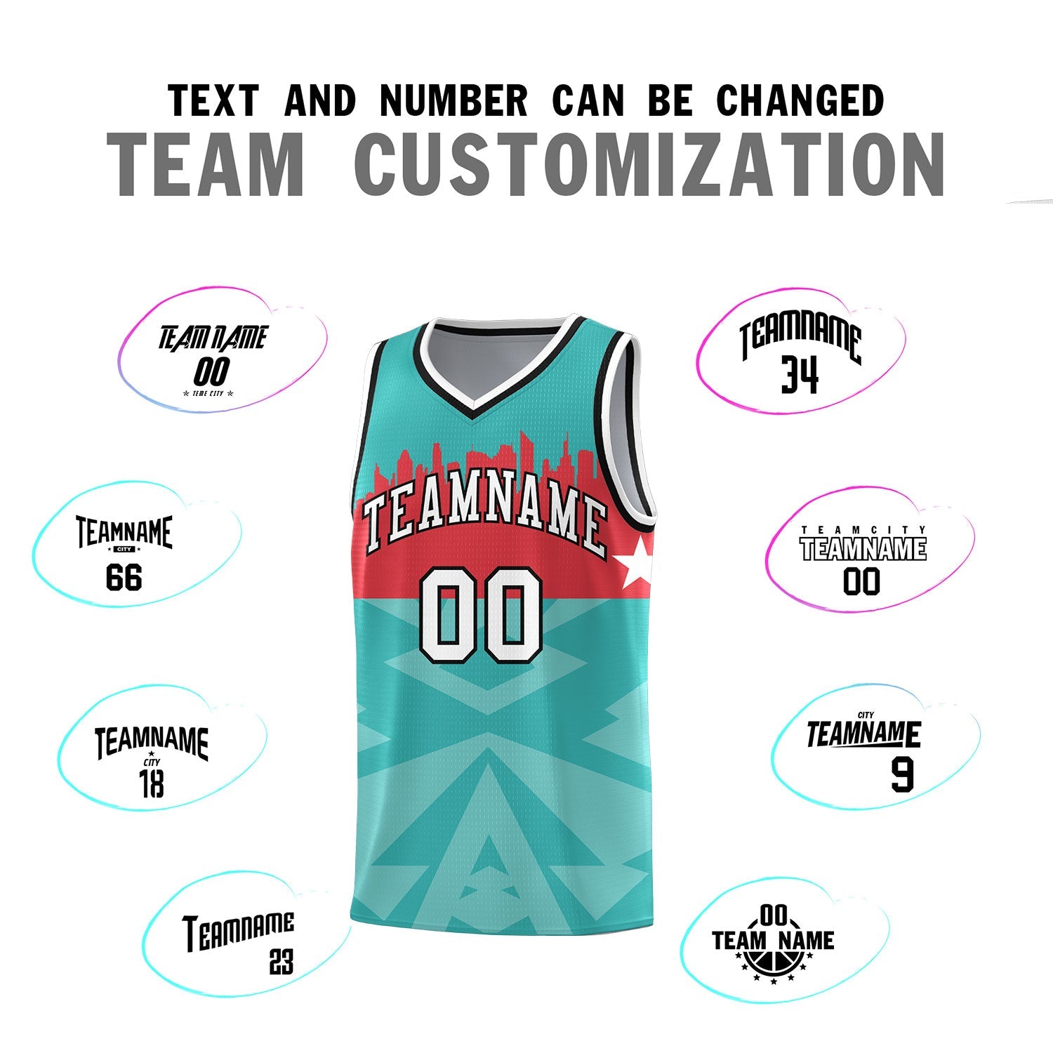 Custom Bright Green Personalized City Silhouette Pattern Sports Uniform Basketball Jersey