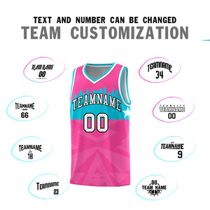 Custom Pink Personalized City Silhouette Pattern Sports Uniform Basketball Jersey