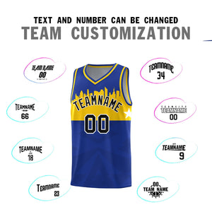 Custom Royal Personalized City Silhouette Pattern Sports Uniform Basketball Jersey