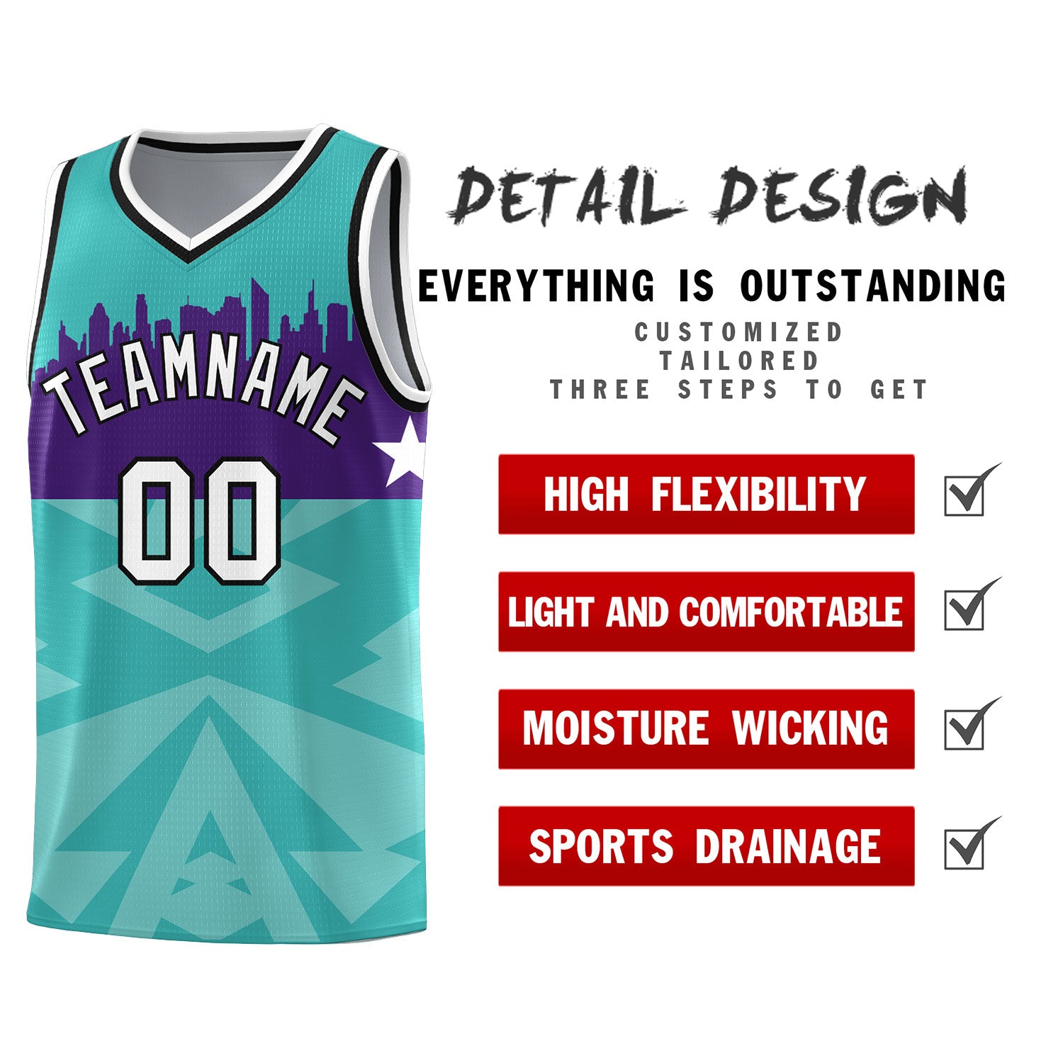 Custom Bright Green Personalized City Silhouette Pattern Sports Uniform Basketball Jersey