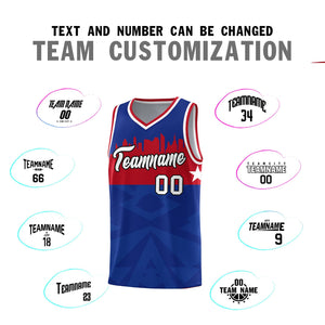 Custom Royal Personalized City Silhouette Pattern Sports Uniform Basketball Jersey