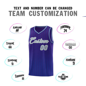 Custom Purple Royal Gradient Fashion Sets Sports Stripe Uniform Basketball Jersey