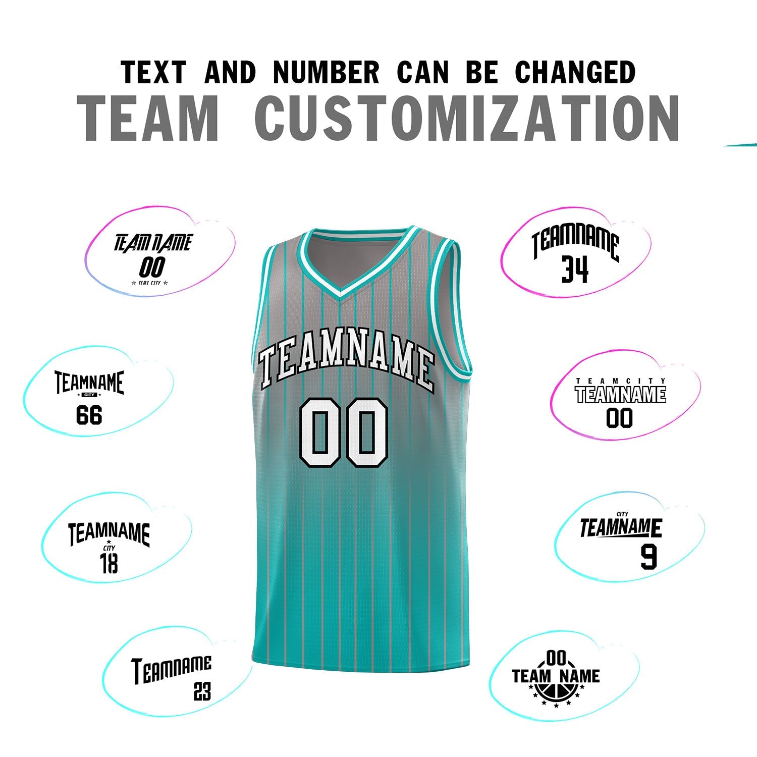 Custom Gray Bright Green Gradient Fashion Sets Sports Stripe Uniform Basketball Jersey