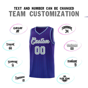 Custom Purple Royal Gradient Fashion Sets Sports Stripe Uniform Basketball Jersey