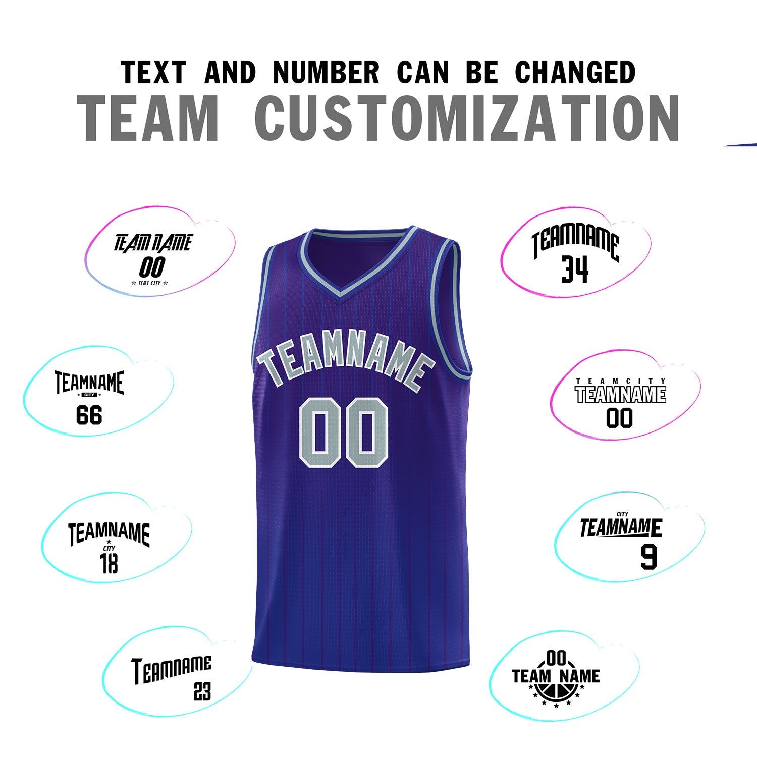 Custom Purple Royal Gradient Fashion Sets Sports Stripe Uniform Basketball Jersey