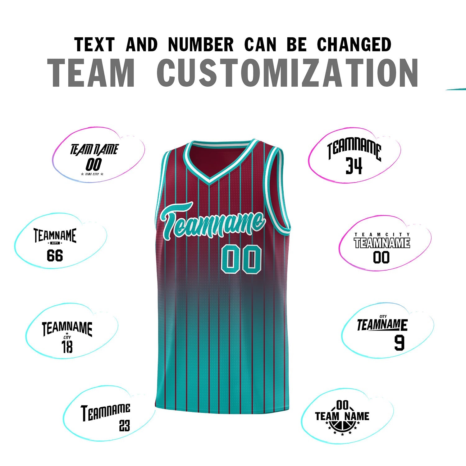 Custom Crimson Bright Green Gradient Fashion Sets Sports Stripe Uniform Basketball Jersey