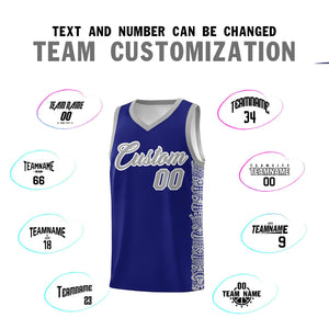 Custom Royal Gray Personalized Indians Pattern Sets Sports Uniform Basketball Jersey