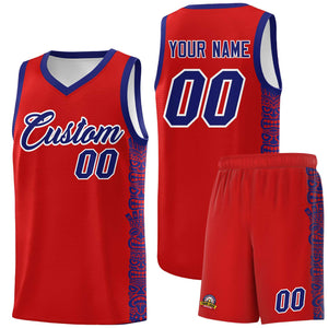 Custom Red Purple Personalized Indians Pattern Sets Sports Uniform Basketball Jersey