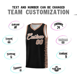 Custom Black Teabrown Personalized Indians Pattern Sets Sports Uniform Basketball Jersey