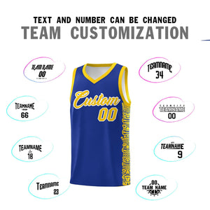 Custom Royal Gold Personalized Indians Pattern Sets Sports Uniform Basketball Jersey