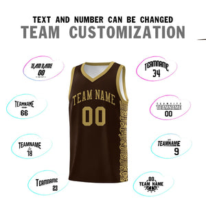 Custom Brown Desert Yellow Personalized Indians Pattern Sets Sports Uniform Basketball Jersey