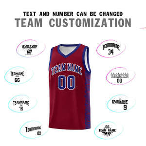 Custom Crimson Royal Personalized Indians Pattern Sets Sports Uniform Basketball Jersey