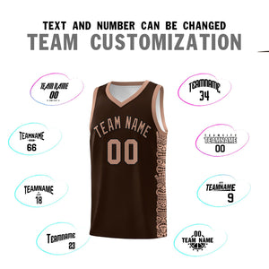 Custom Brown Teabrown Personalized Indians Pattern Sets Sports Uniform Basketball Jersey