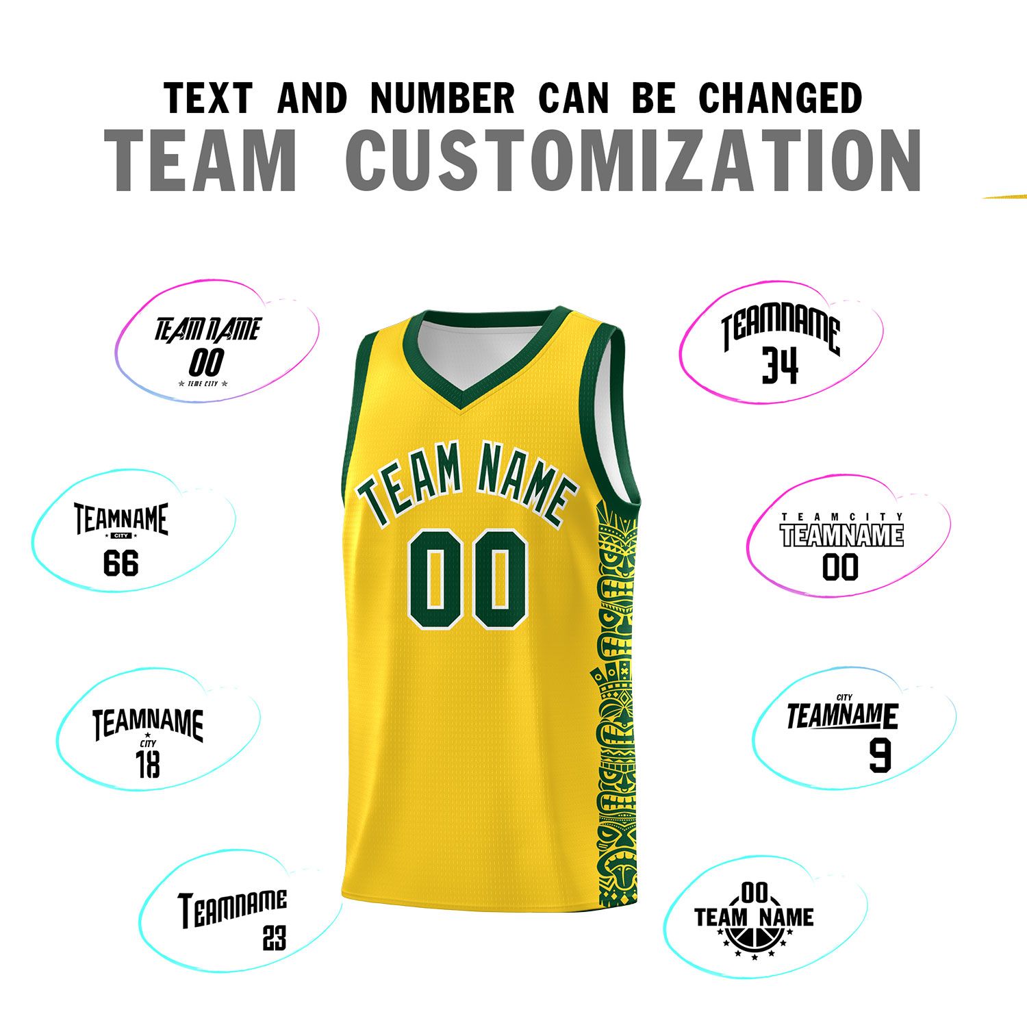 Custom Gold Gold Personalized Indians Pattern Sets Sports Uniform Basketball Jersey