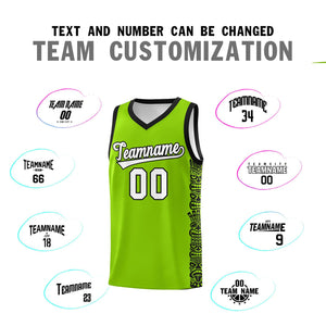 Custom Green Black Personalized Indians Pattern Sets Sports Uniform Basketball Jersey