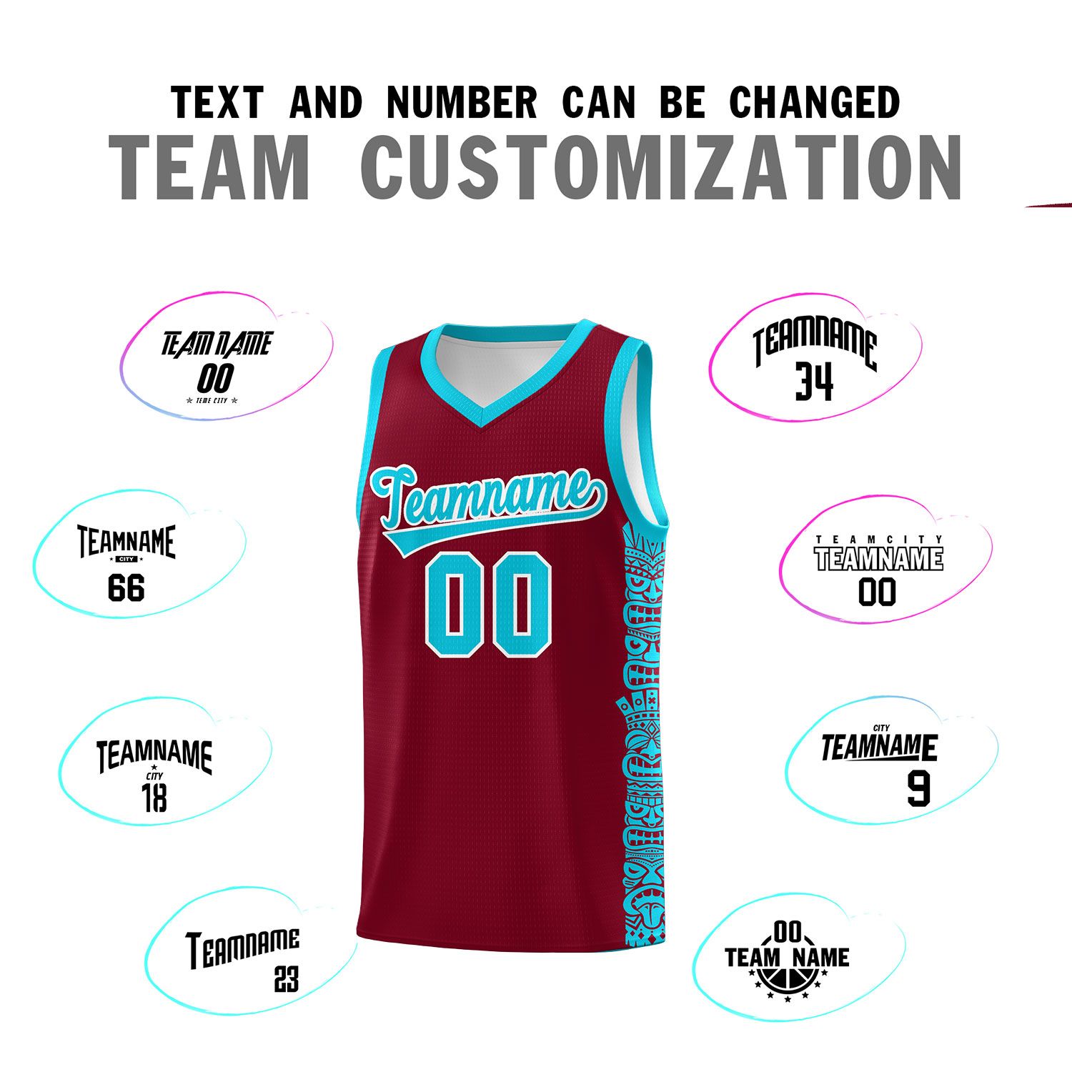 Custom Crimson Sky Blue Personalized Indians Pattern Sets Sports Uniform Basketball Jersey