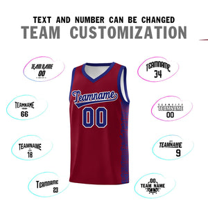 Custom Crimson Royal Personalized Indians Pattern Sets Sports Uniform Basketball Jersey